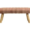 Lr Home Pink And Beige Bench