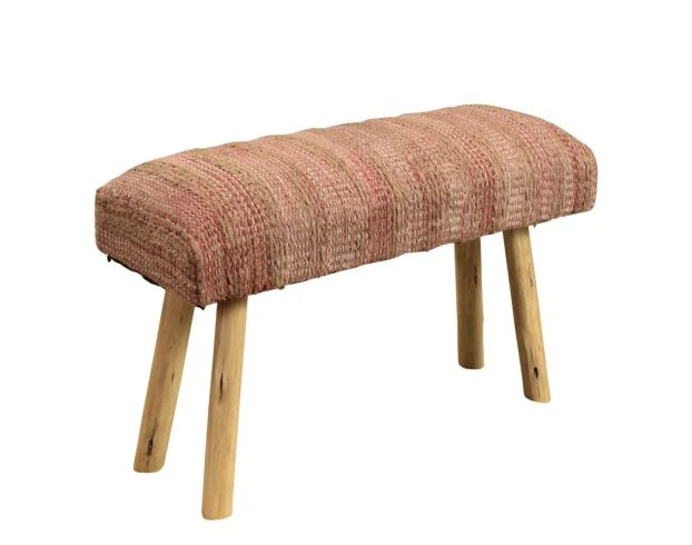 Lr Home Pink And Beige Bench 2 Lr Home Pink And Beige Bench - Image 2
