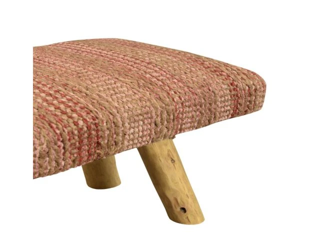 Lr Home Pink And Beige Bench 3 Lr Home Pink And Beige Bench - Image 3