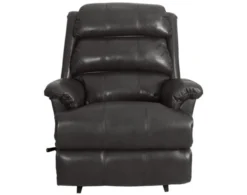 La-Z-Boy Astor Gray Leather Rocker Recliner