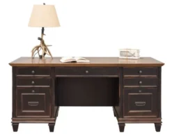 Martin Furniture Hartford Double Pedestal Desk