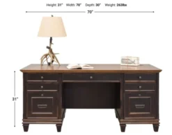 Martin Furniture Hartford Double Pedestal Desk 21 Martin Furniture Hartford Double Pedestal Desk -Ashley MART201422 X