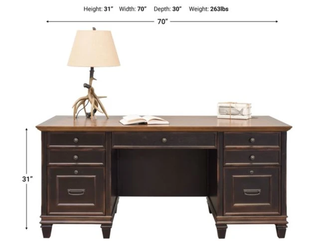 Martin Furniture Hartford Double Pedestal Desk 11 Martin Furniture Hartford Double Pedestal Desk - Image 11