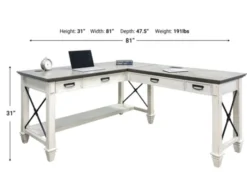 Martin Furniture Hartford White Corner Desk 13 Martin Furniture Hartford White Corner Desk -Ashley MART539188 X