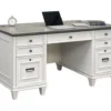 Martin Furniture Hartford White Double Pedestal Desk