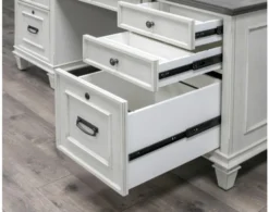 Martin Furniture Hartford White Double Pedestal Desk 5 Martin Furniture Hartford White Double Pedestal Desk -Ashley MART573273 C