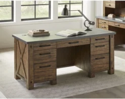 Martin Furniture Jasper Double Pedestal Desk 27 Martin Furniture Jasper Double Pedestal Desk -Ashley MART592015 L