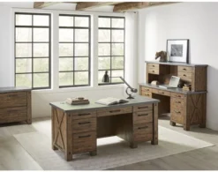 Martin Furniture Jasper Double Pedestal Desk 29 Martin Furniture Jasper Double Pedestal Desk -Ashley MART592015 N