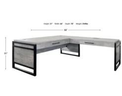 Martin Furniture Mason Gray Corner Desk -Ashley MART711872 X