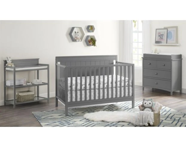 M Design Village Lazio Dove Gray Convertible Crib 2 M Design Village Lazio Dove Gray Convertible Crib - Image 2