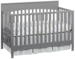 M Design Village Harper Dove Gray Convertible 4-in-1 Crib