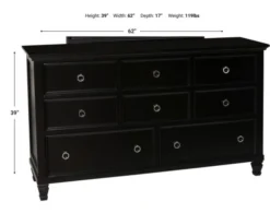 New Classic Tamarack Black Dresser -Ashley NCLA485953 X