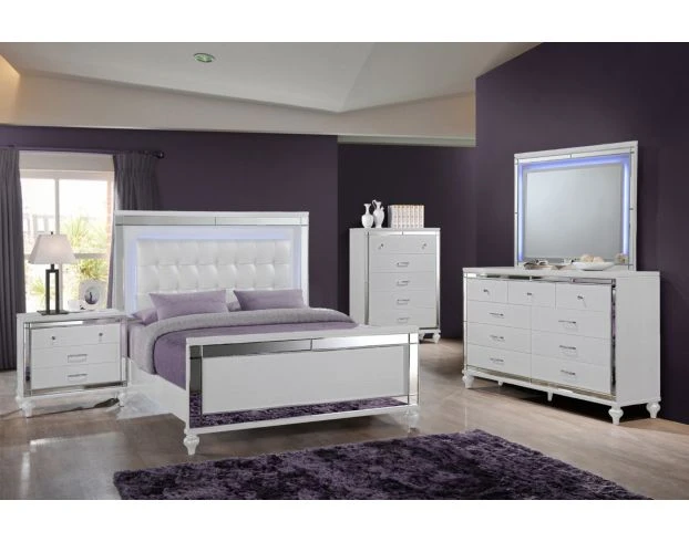 New Classic Valentino Whtie Dresser With Mirror 2 New Classic Valentino Whtie Dresser With Mirror - Image 2
