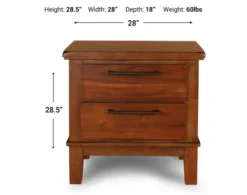 New Classic Cagney Vintage Nightstand -Ashley NCLA721858 X