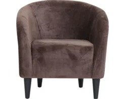 Overman International Curved Chocolate Tub Chair