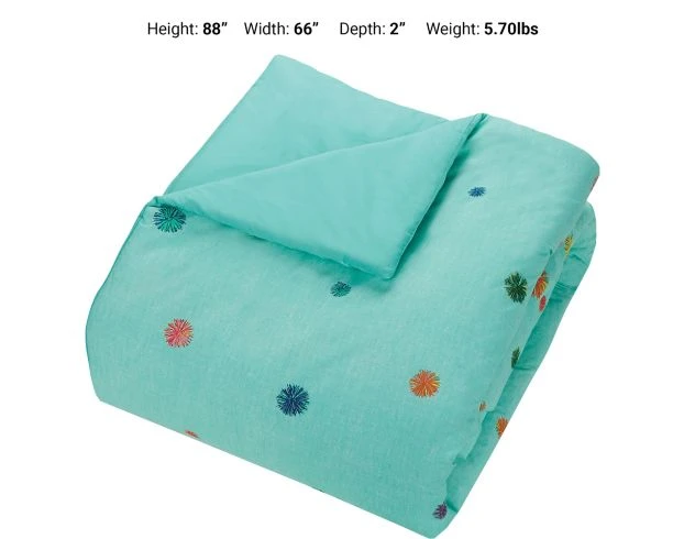 Peking Handicraft Pom Pom 4-Piece Twin Comforter 5 Peking Handicraft Pom Pom 4-Piece Twin Comforter - Image 5