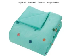 Peking Handicraft Pom Pom 5-Piece Full/Queen Comforter -Ashley PKHC702053 X