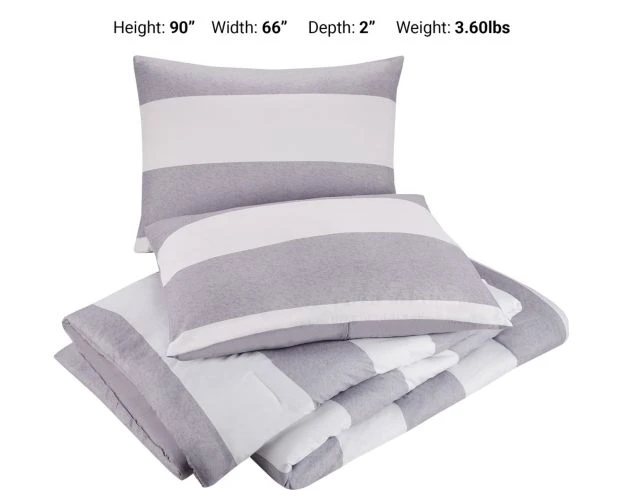 Peking Handicraft Lavelle Gray 2-Piece Twin Comforter 5 Peking Handicraft Lavelle Gray 2-Piece Twin Comforter - Image 5