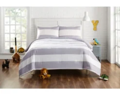 Peking Handicraft Lavelle Gray 3-Piece Full/Queen Comforter -Ashley PKHC702062 D