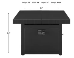 Plank & Hide Black Fire Pit -Ashley PLHI3496351 X