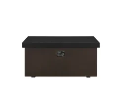 Plank & Hide Black Rectangular Slide Top Fire Pit