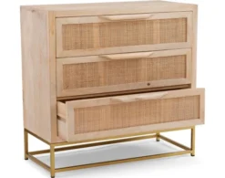 Powell Raphael 3-Drawer Rattan Cabinet -Ashley POWL669765 C