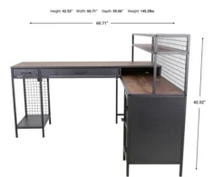 Sauder Boulevard Cafe L-Shaped Desk -Ashley SAUD433339 X