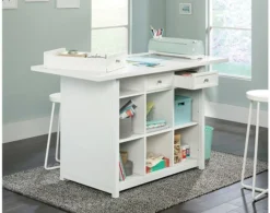 Sauder Craft Pro White Work Table 10 Sauder Craft Pro White Work Table -Ashley SAUD465447 C