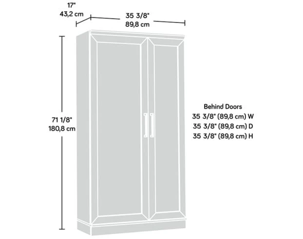 Sauder HomePlus Salt Oak Storage Cabinet 6 Sauder HomePlus Salt Oak Storage Cabinet - Image 6