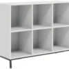 Sauder North Avenue White Short 6-Cube Bookcase