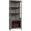 Sauder Select Display Bookshelf With Fireplace