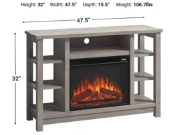 Sauder Select Media Console With Fireplace -Ashley SAUD717186 X