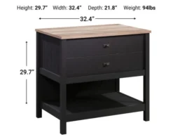 Sauder Cottage Road Black Lateral File -Ashley SAUD729200 X