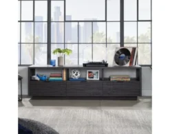 Sauder Harvey Park Grand Raven Oak Entertainment Credenza -Ashley SAUD731028 J