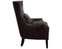 Simon Li H340 Collection Brown 100% Leather Accent Chair -Ashley SILI710715 C