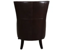 Simon Li H340 Collection Brown 100% Leather Accent Chair -Ashley SILI710715 D