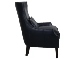 Simon Li H340 Collection Black 100% Leather Accent Chair -Ashley SILI710727 C