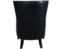 Simon Li H340 Collection Black 100% Leather Accent Chair -Ashley SILI710727 D