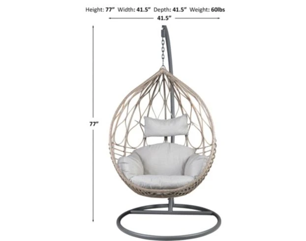 Steve Silver Lux Basket Hanging Chair 9 Steve Silver Lux Basket Hanging Chair - Image 9