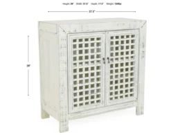 Steve Silver Rio White Accent Cabinet -Ashley STEV724038 X