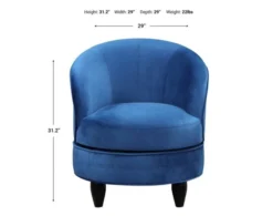 Steve Silver Sophia Blue Velvet Swivel Chair -Ashley STEV725731 X