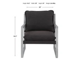 Steve Silver Kai Black Accent Chair -Ashley STEV725736 X