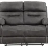 Steve Silver Rudger Gray Reclining Loveseat