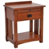 Surewood Oak Mission 1-Drawer Open Nightstand