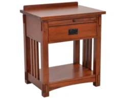 Surewood Oak Mission 1-Drawer Open Nightstand