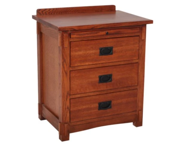 Surewood Oak Mission 3-Drawer Nightstand 1 Surewood Oak Mission 3-Drawer Nightstand