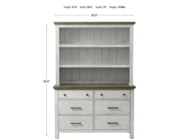 Westwood Design Timber Ridge Hutch/Bookcase -Ashley WEST633555 X