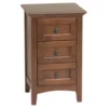 Whittier Wood McKenzie Small 3-Drawer Nightstand